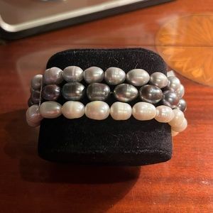 Fresh Water Pearls and Sterling Silver Bracelet